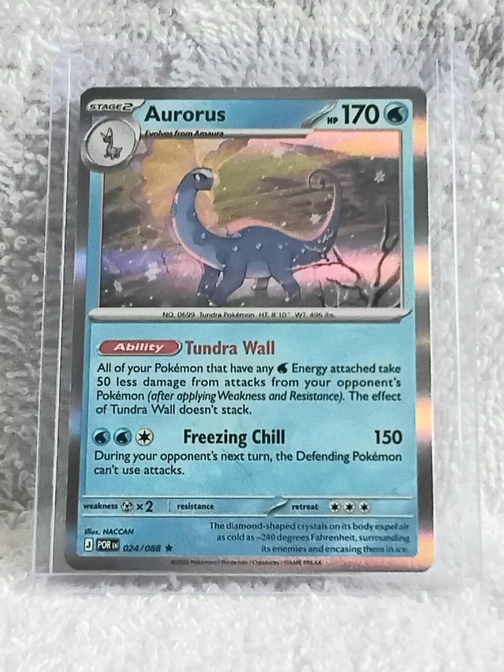 Mint 2026 Pokemon Aurorus Rare ☆ Holo Card 024/088!!